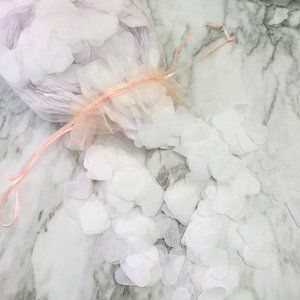 10,000 Pieces of Biodegradable  Heart Shaped Wedding Confetti- White